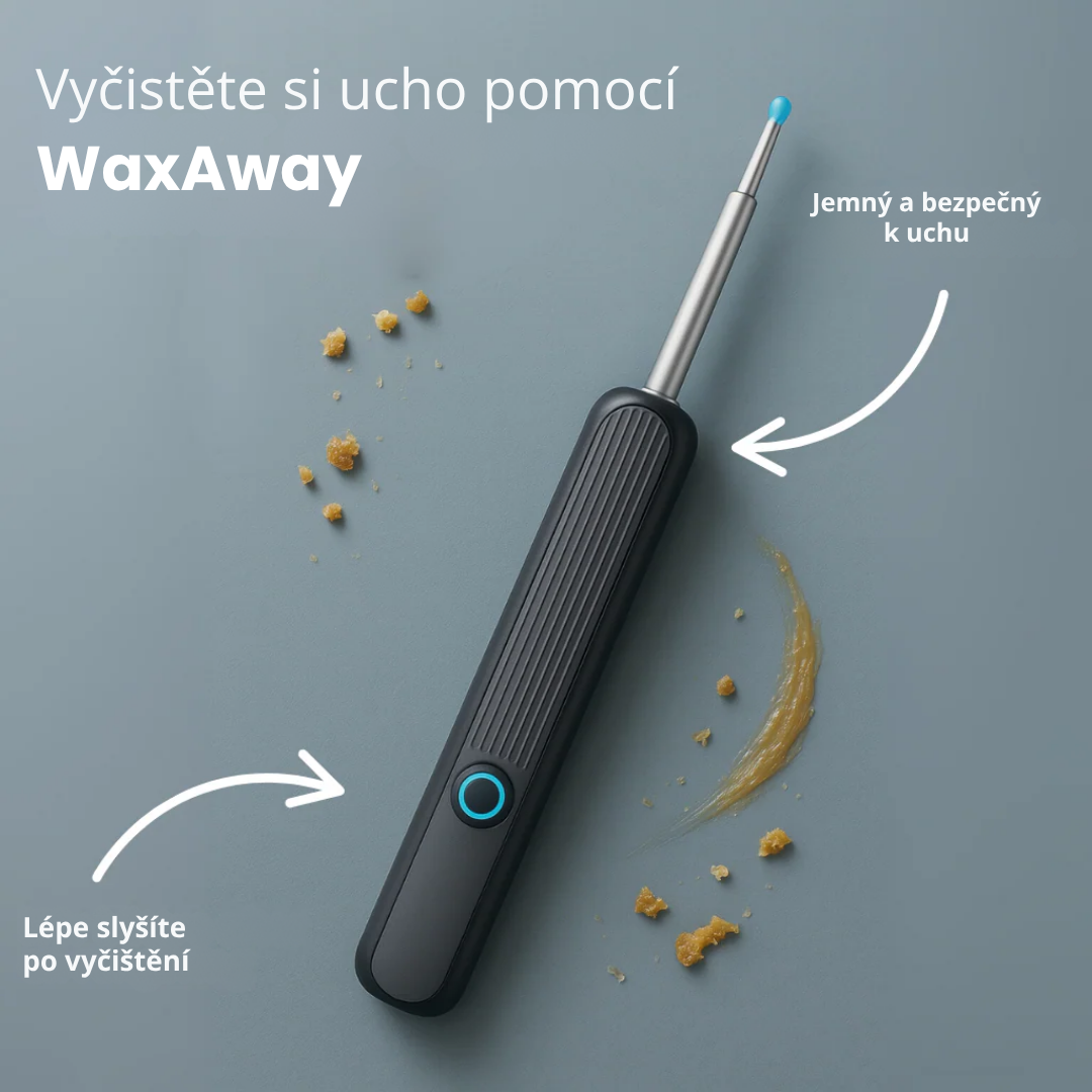 WaxAway™ -Chytré čištění uší s pokročilou technologií