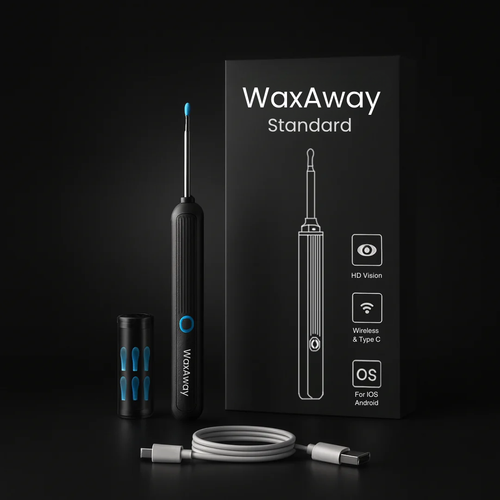 WaxAway™ -Chytré čištění uší s pokročilou technologií
